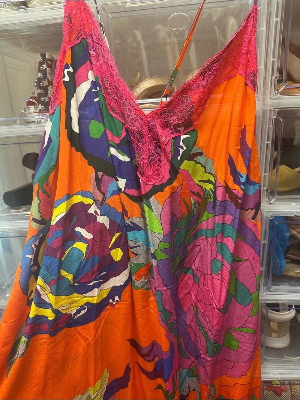 Anna Scholz Orange/Pink Kimono robe and gown